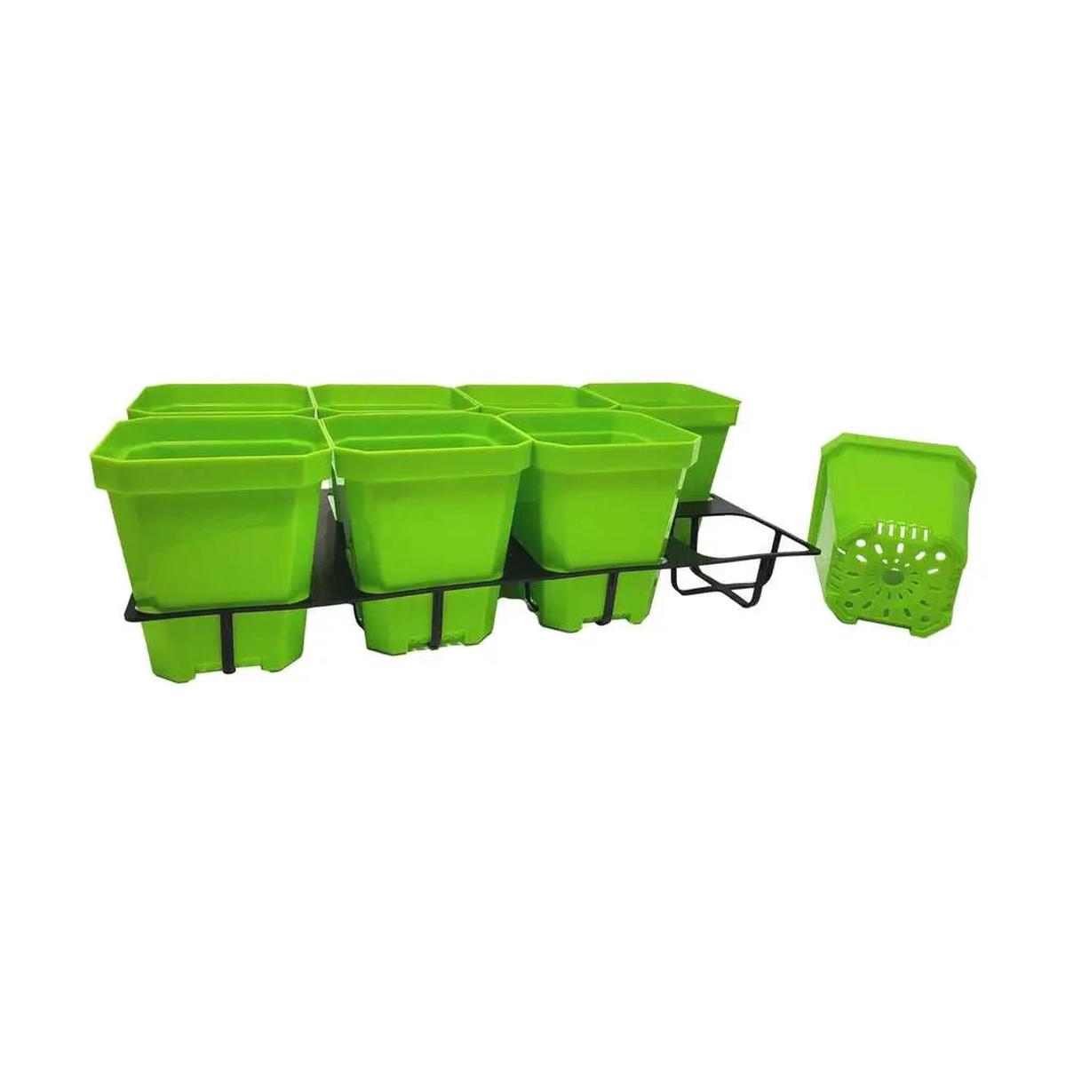 5" Reusable Seed Starting Pots with Insert - Green | 10 Inserts 80 Pots