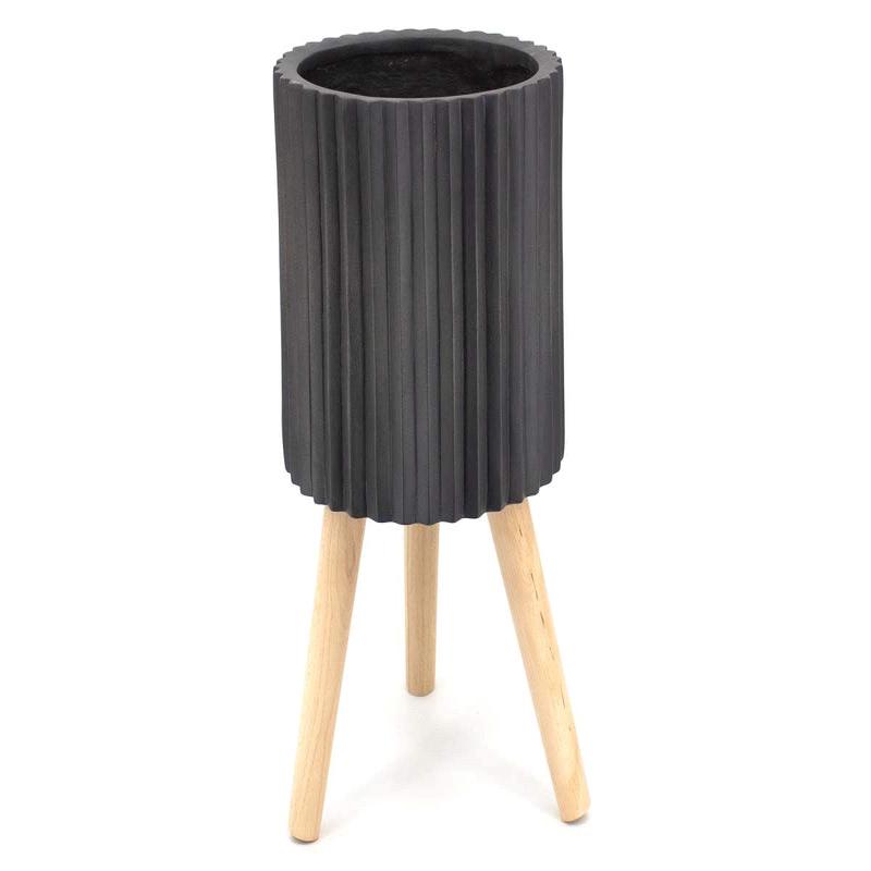 Pot on Stand MGO Dark Grey 22"