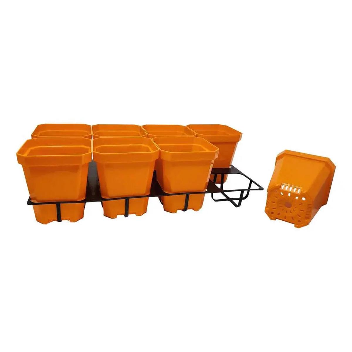 5" Reusable Seed Starting Pots with Insert - Orange | 10 Inserts 80 Pots