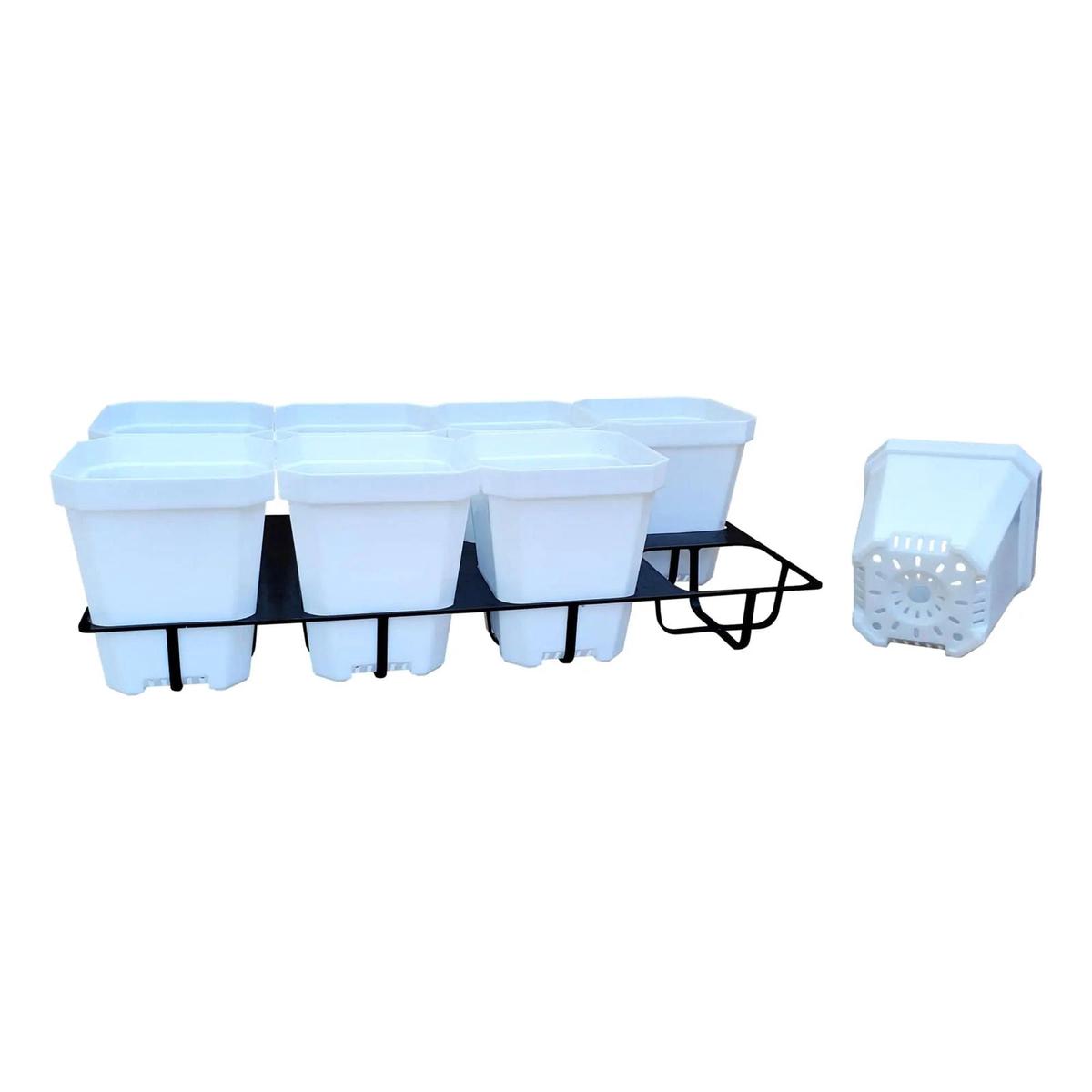 5" Reusable Seed Starting Pots with Insert - White | 2 Inserts 16 Pots