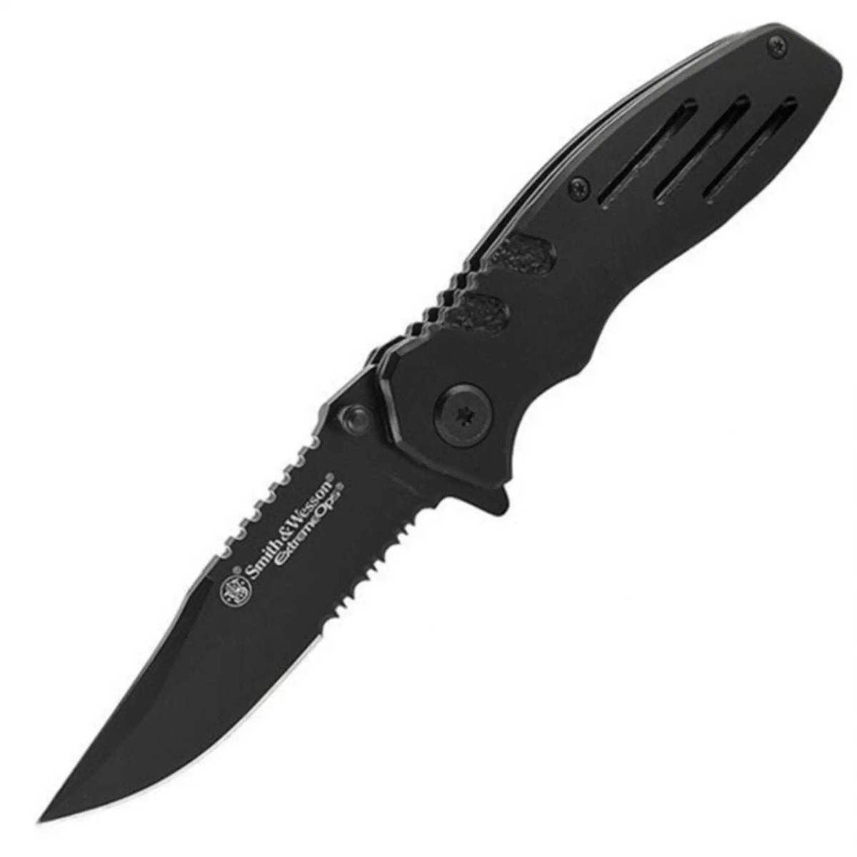 Rugged Tacti Cool Folding Knife With 7.1 Inch Overall Length And 3.1 Inch Serrated Clip Point Blade Aluminum Handle Durable 7Cr17Mov Steel And Black Oxide Finish Built For Outdoor Tactical