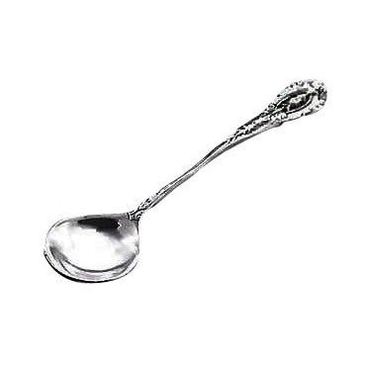 Set of 4 Salt Spoons - Ornate Roman Style Sterling Salt Spoon