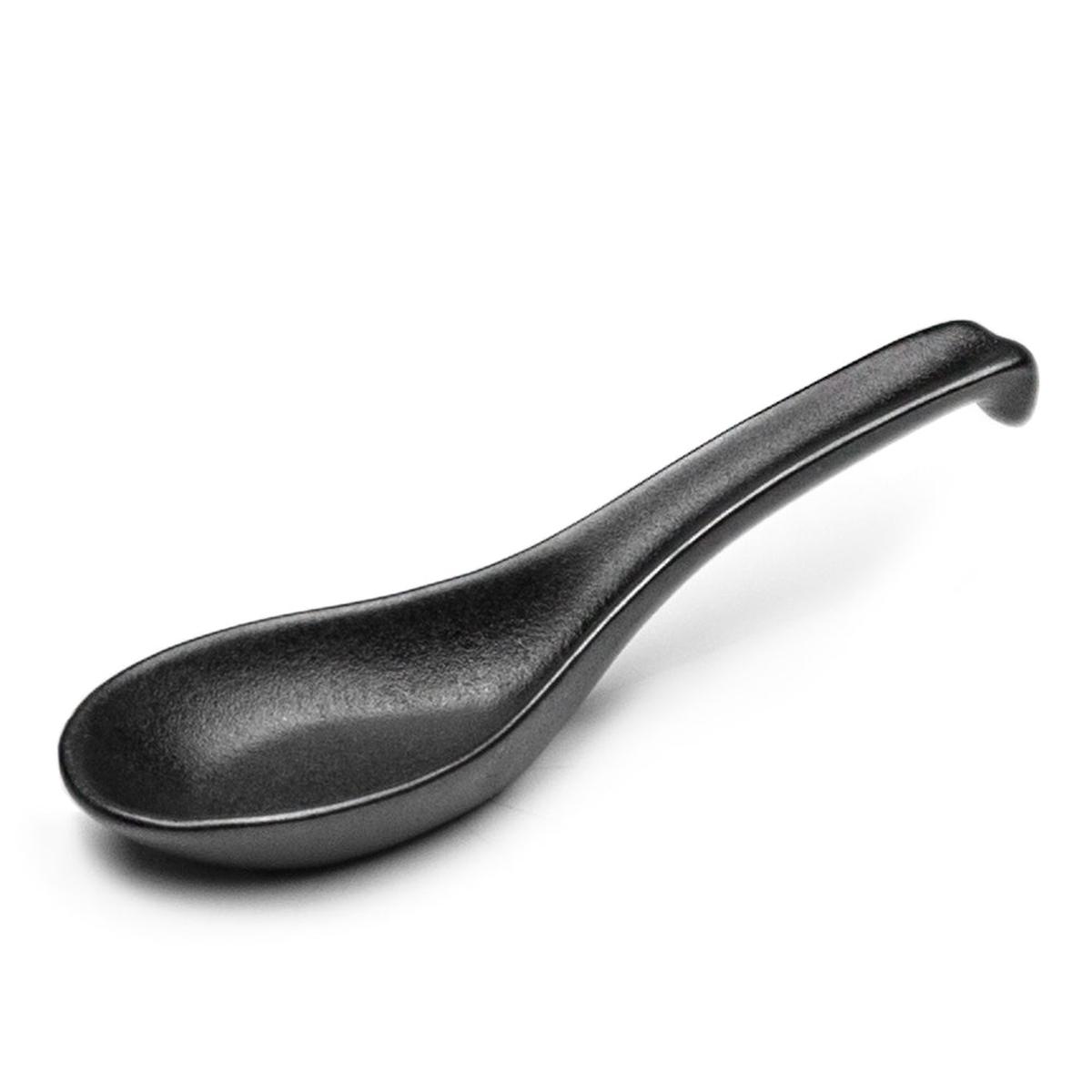 575L Porcelain Soup Spoon Matte Black