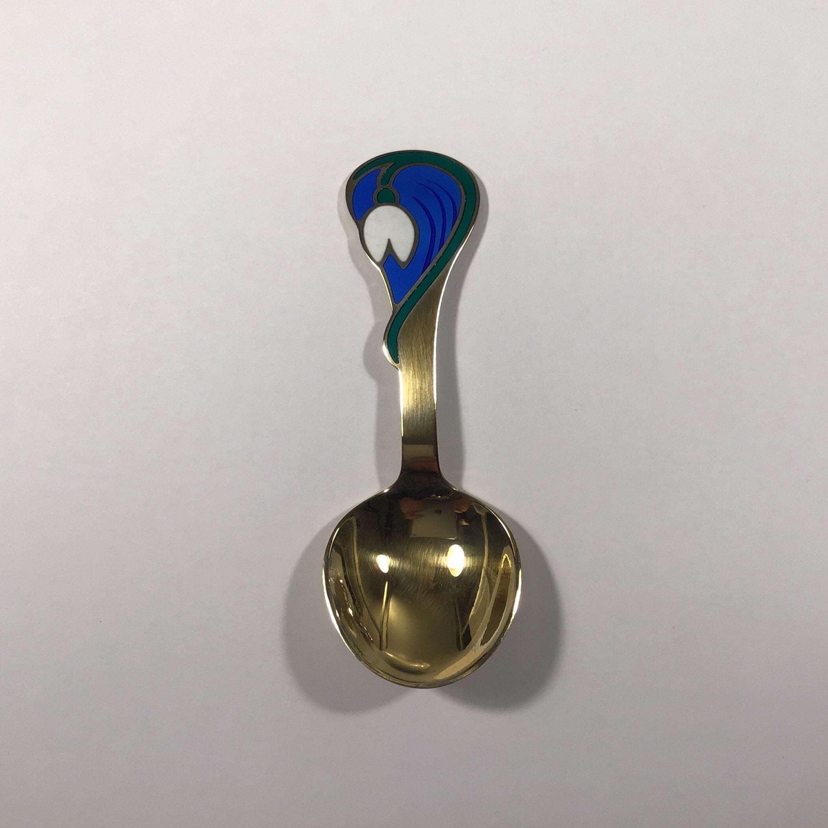 A. Michelsen Christmas Spoon 2002 In Gold Plated Sterling Silver with Enamel