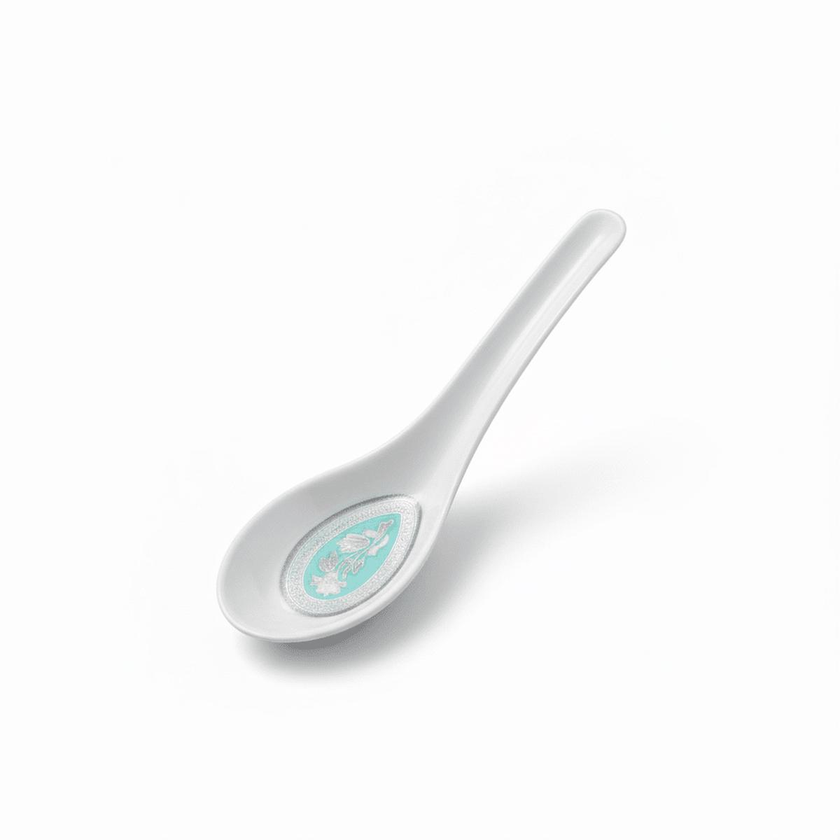 Royalford Blue Accent Melamine Soup Spoon  Standard Size 12.5cm