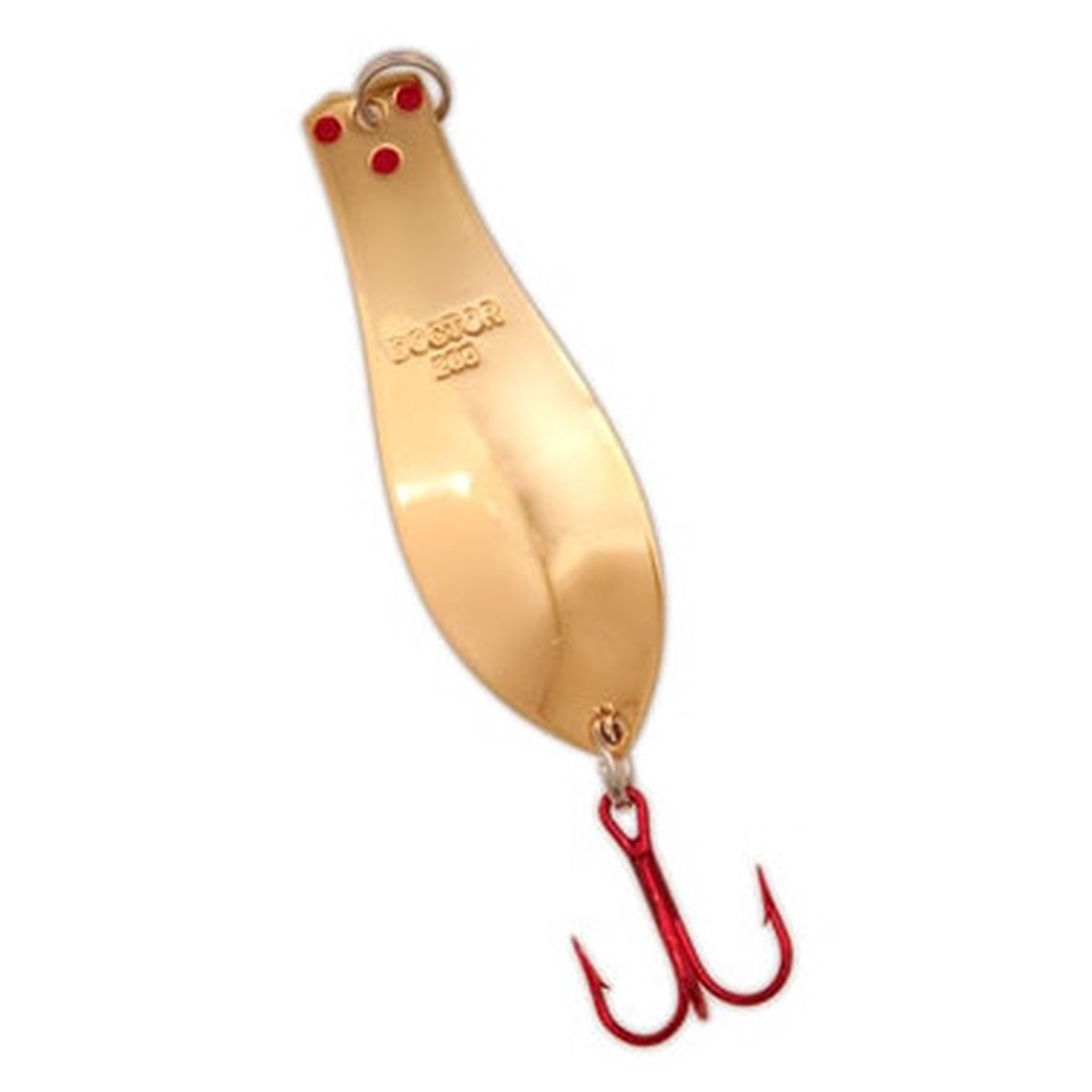 Yellow Bird - Premium Doctor Spoon with Red LazerSharp Hooks in (PM103) Copper - 4.5" 1 3/16oz
