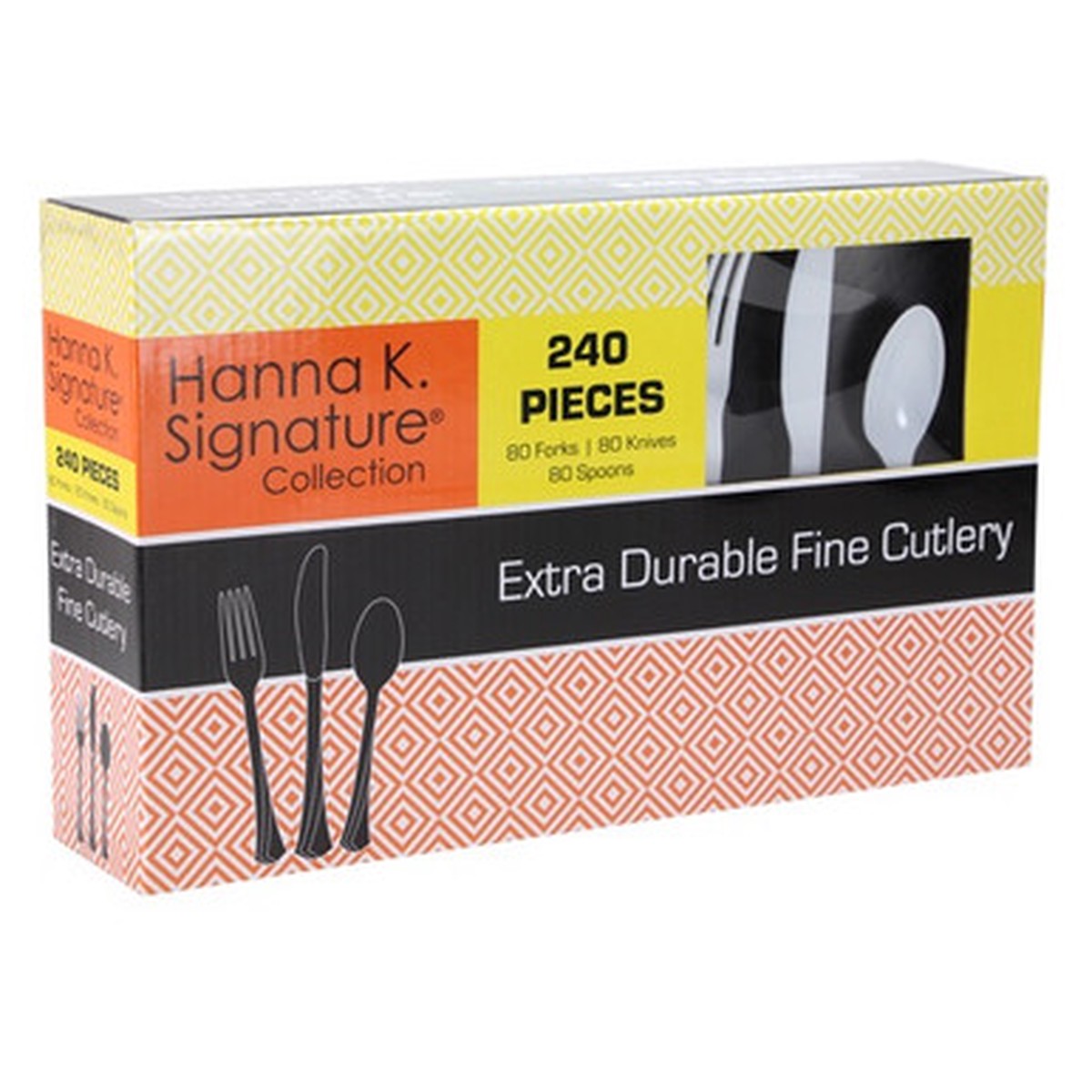 Hanna K. Signature White Combo Cutlery Set, 240 count