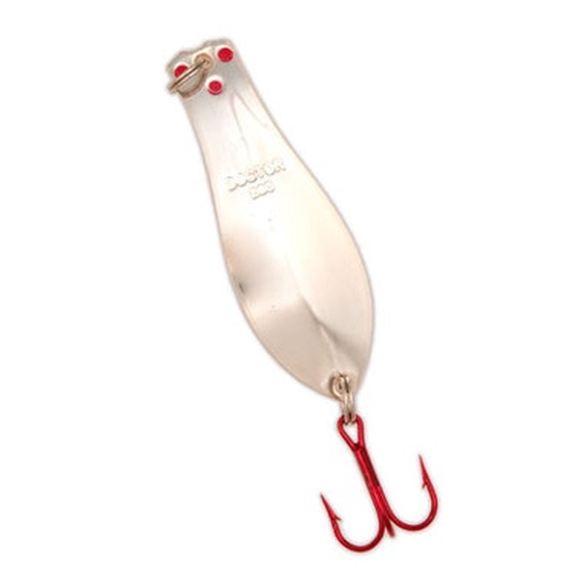 Yellow Bird - Premium Doctor Spoon with Red LazerSharp Hooks in (PM101) Nickel - 3.75" 5/8oz