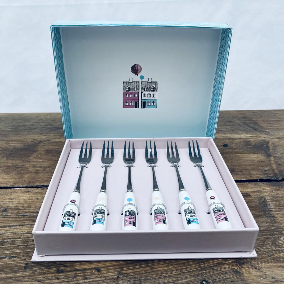 Royal Worcester "Up, Up & Away" Boxed Set of 6 Pastry Forks