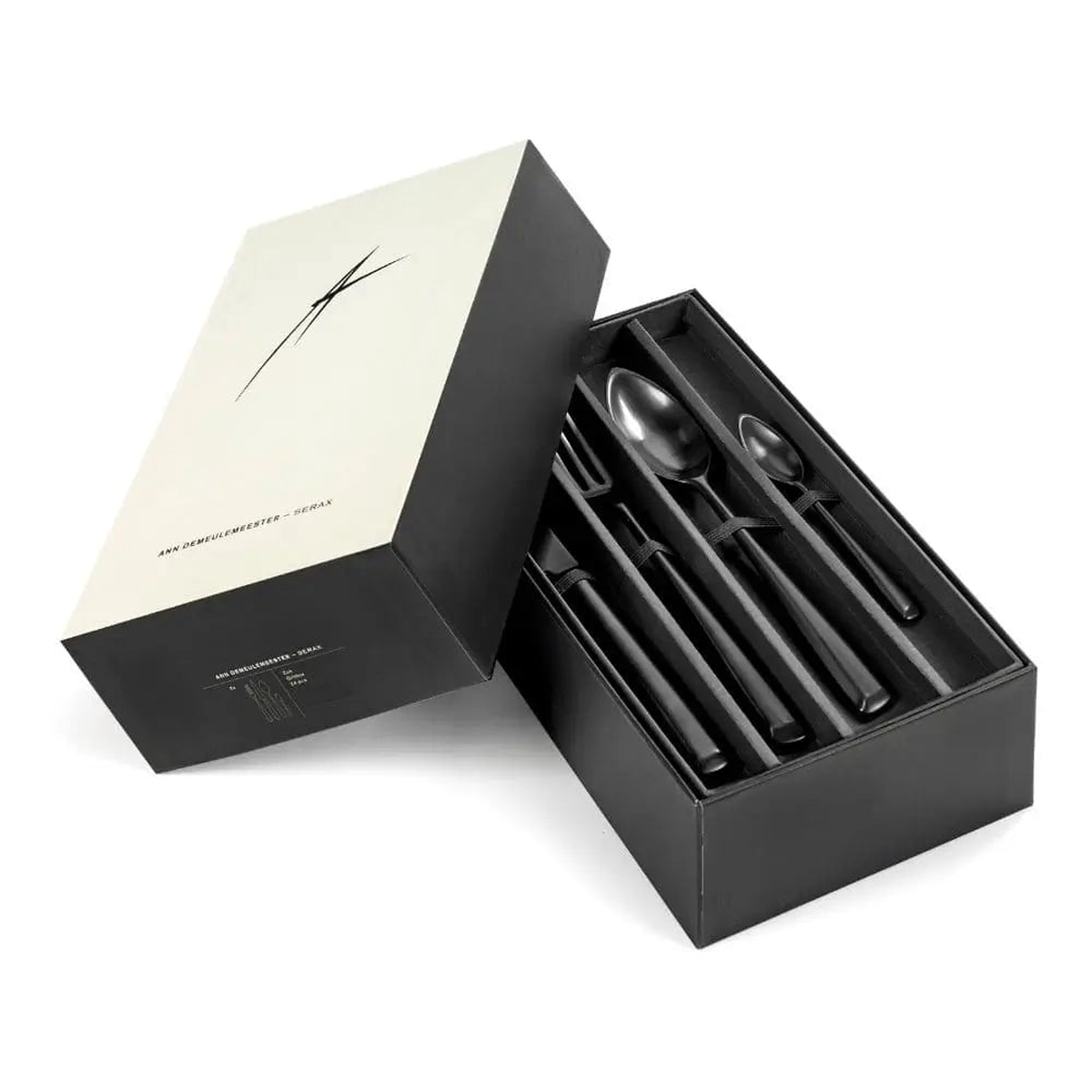 Serax Zo set 24 cutlery black steel